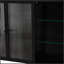 Armoire de rangement arquée à porte en verre avec esthétique moderne et rangement spacieux, parfaite pour toute pièce de votre maison.-364778156