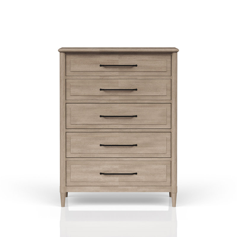 Commode 5 tiroirs finition sable