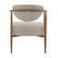 Chaises de salle à manger confortables et beiges, cuir PU et structure en fer, style moderne pour la maison