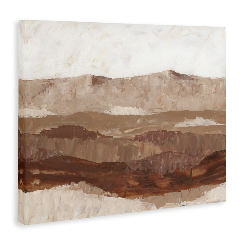 " Abstract Canyon Painting " by BlursByAI, H 30 po x l 40 po x P 1,5 po