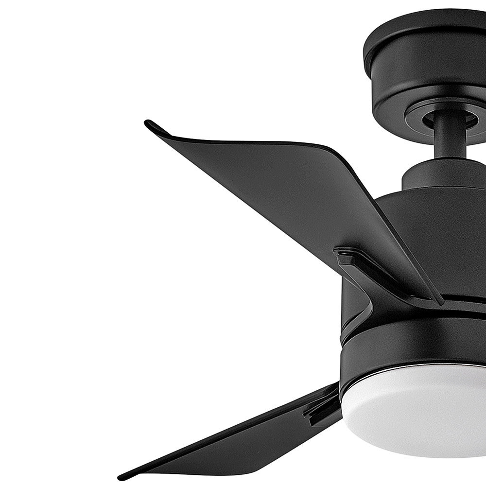 Leventhal 30" Ceiling Fan with Light Kit, Matte Black