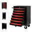 20" Tool Storage Chest - 7 Drawers, Bearing, Steel 7 Lockable, Black&Red Construction