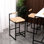 2 tabourets de bar en jacinthe d'eau tissés - Support en métal polyvalent pour les maisons et les bureaux l 15,69 po x H 31,5 po