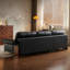 Black Genuine Leather Standard Sofa cushion Threeseat-808530149