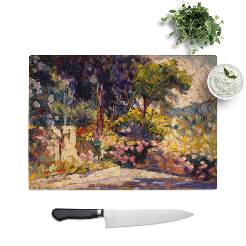 The Flowered Terrace by Henri-Edmond Cross Chopping Board, 28.5cm W x 39cm L