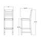 La Casa Café 47.13'' Armless Outdoor Bar Stool