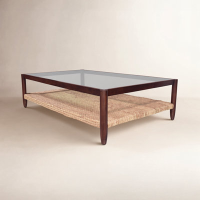 57" Glass Coffee Table