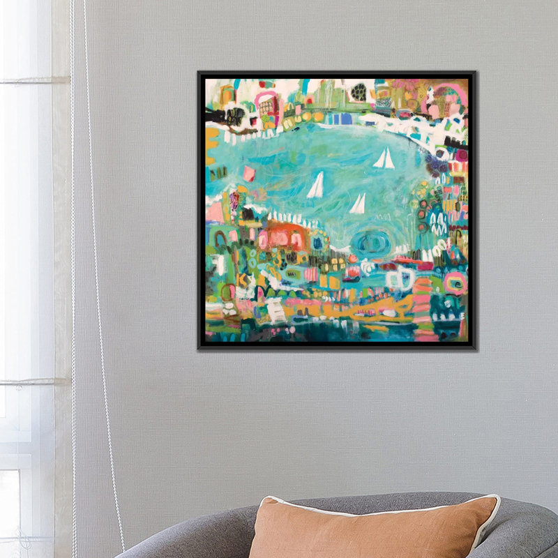 Abstrait Marina IV par Karen Fields - Impression sur toile tendue sur toile tendue avec châssis, H 26 po x l 26 po x P 1,5 po
