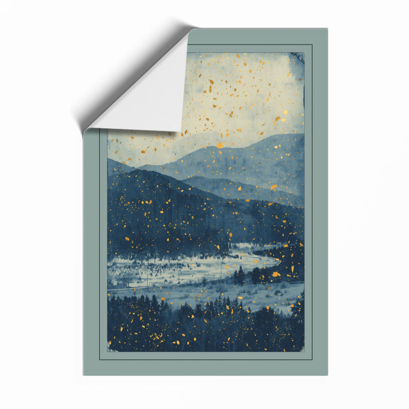Mountains Under Snow Scandinavian - Print, Unframed, A2 - 59.4 x 42.0 cm