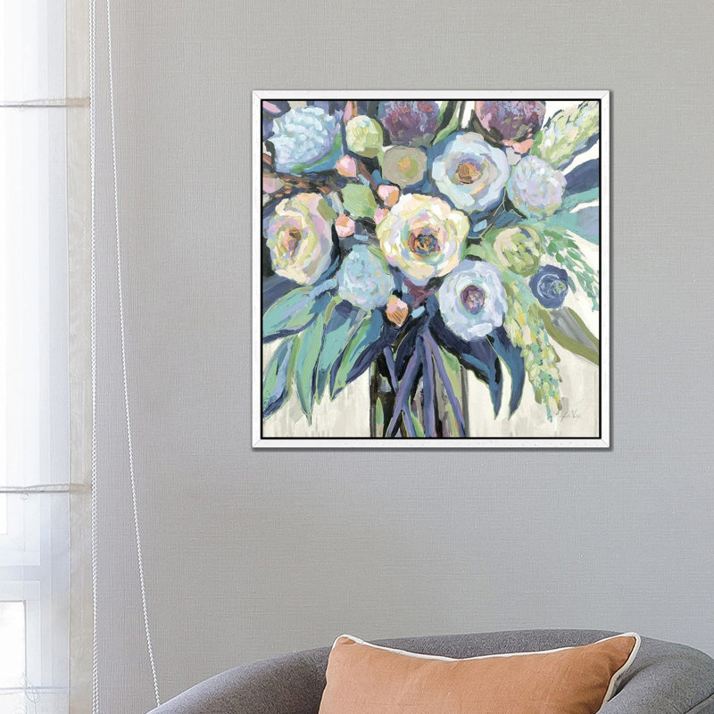 Nighttime Neutral 1 Piece Painting on Canvas, 66.04 cm H x 66.04 cm W, White Framed