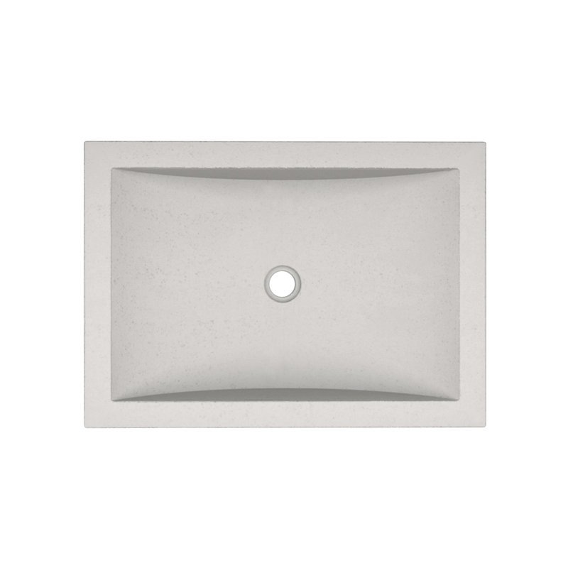 NativeStone Handmade Rectangular Undermount Bathroom Sink, Ash
