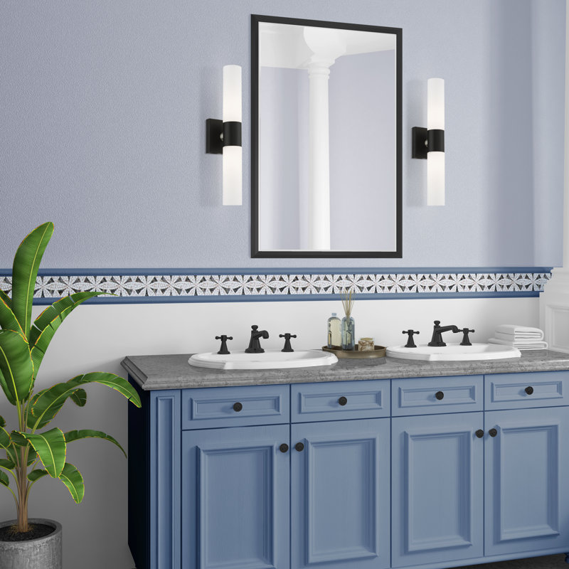 Cailum 2 - Light Dimmable Vanity Light, Black/Brushed Nickel