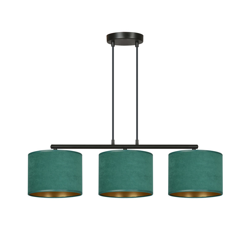Eamie 3 - Light Steel Kitchen Island Pendant, Green