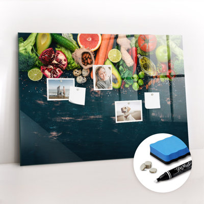 Magnetic Glass Photo Memo Board