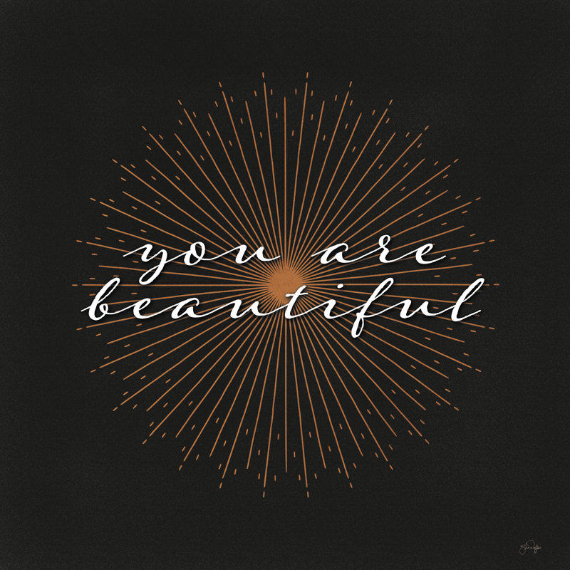 You Are Beautiful, L 12 po x H 12 po, Oui, Cadre photo noyer