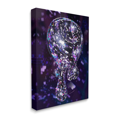 Abstract Dripping Disco Canvas Wall Art Design By Ziwei Li