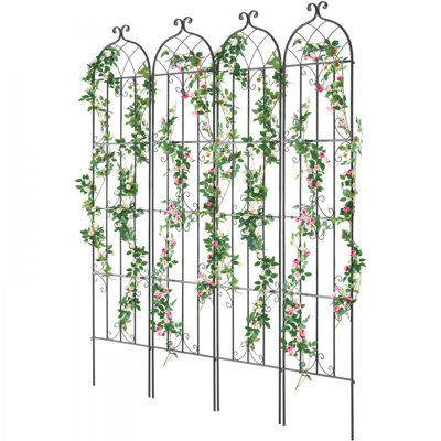 Metal Garden Trellis for Climbing Plant Support 20 in Rustproof