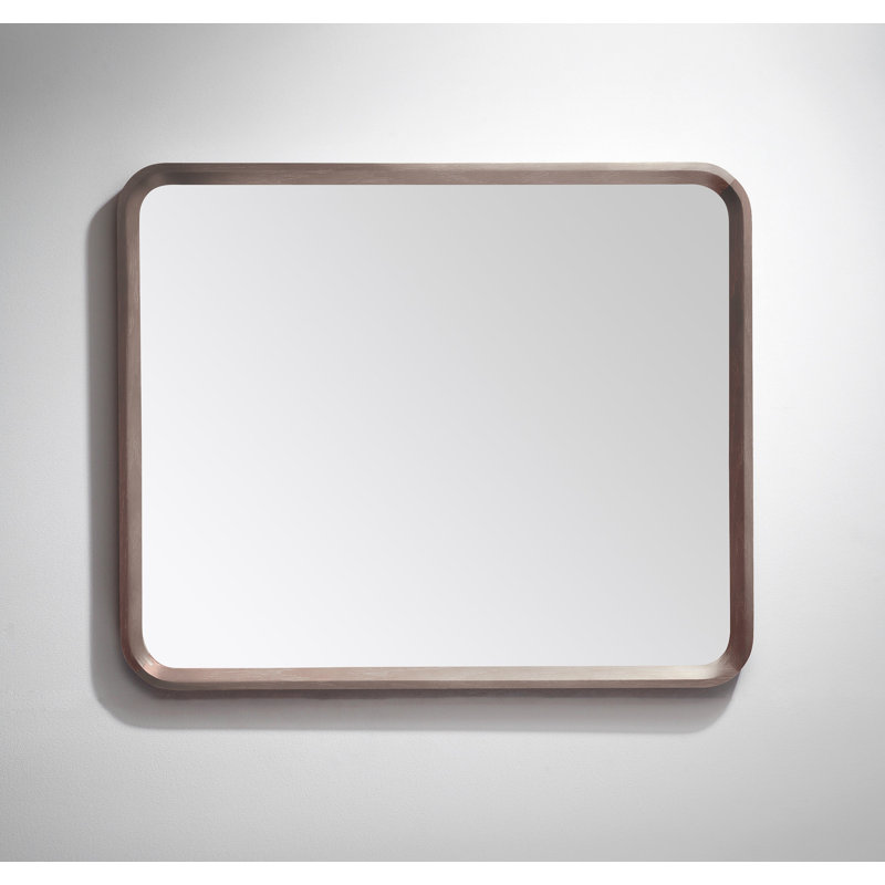 Miroir plat Aliyani, Chêne châtaigner, 29,5 po x 35,5 po