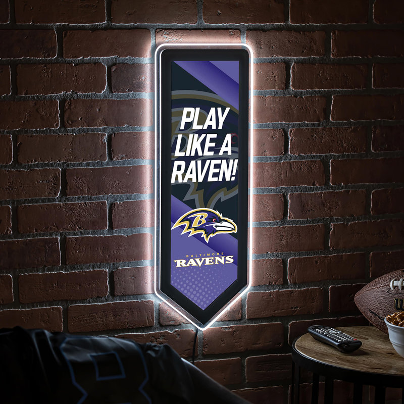 Plaque murale lumineuse NFL, Baltimore Ravens