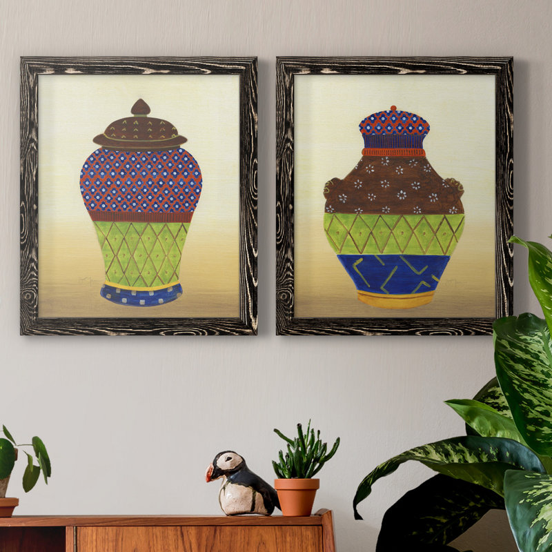 «Marrakech Urn I», ensemble de 2 reproductions d'art, H 24 po x l 36 po x P 1,5 po, H 31,5 po x l 47 po x P 1,5 po