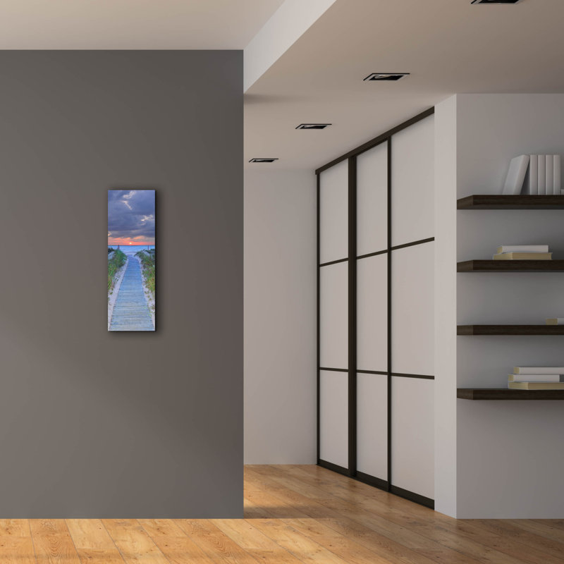 «Sunrise Boardwalk» par Steve Vaughn, art mural sur toile, H 36 po x l 12 po