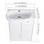 Meuble-lavabo autoportant de 23 po avec lavabo et portes à fermeture douce-263663367