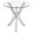 Kenzie 3-Piece Round Glass-Top Coffee Table and 2 End Tables Set with Chrome-Finished Steel Bases-1114464373