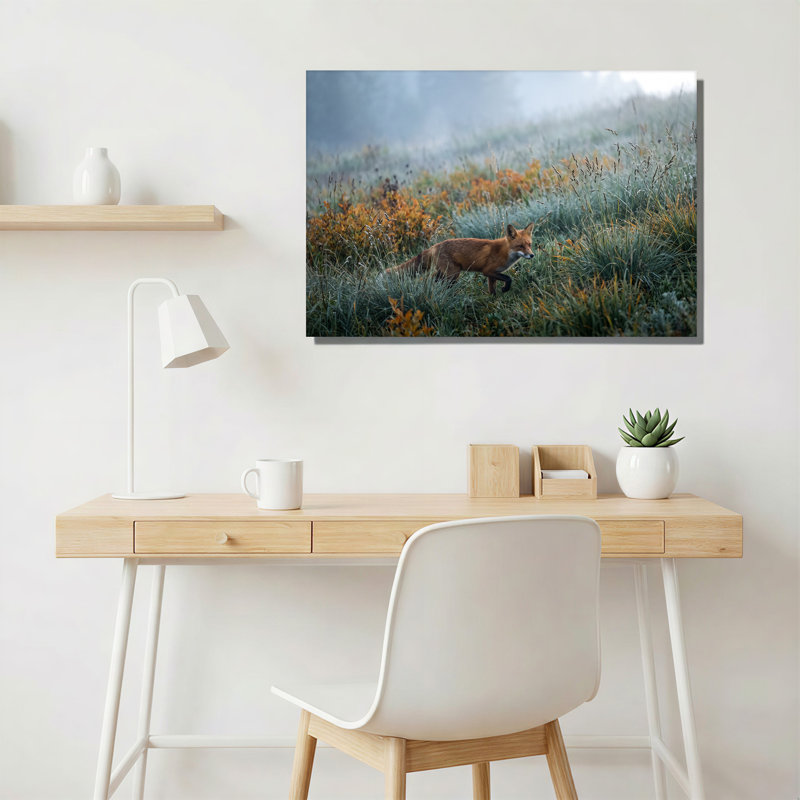 Art mural sur toile, "Renard roux", H 12 po x l 18 po