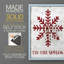 Tis the Season flocon de neige - reproduction encadrée de qualité supérieure - prête à être accrochée - aucun clou requis - aucun clou requis-840445826-840445832