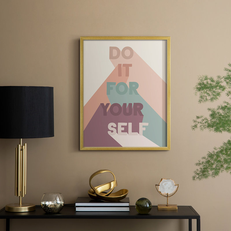 «For Yourself», reproduction encadrée - bois massif, H 21 po x l 17 po, Doré