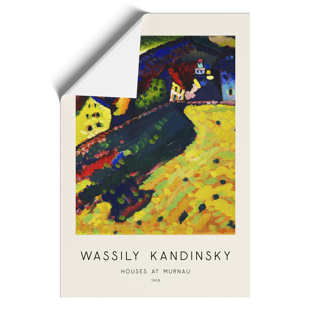 Houses at Murnau by Wassily Kandinsky - Unframed Painting