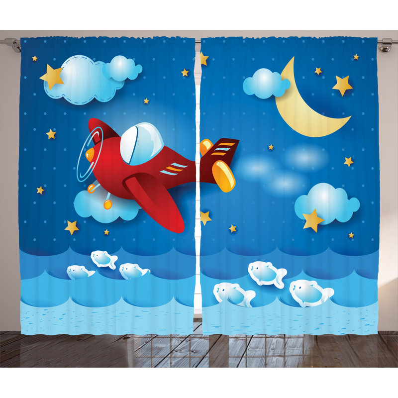 Parker Semi Sheer Curtain Pair, 54" W x 108" L