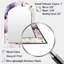 Motif damassé mauve et blanc art déco - Miroir décoratif damassé sur métal-841522474