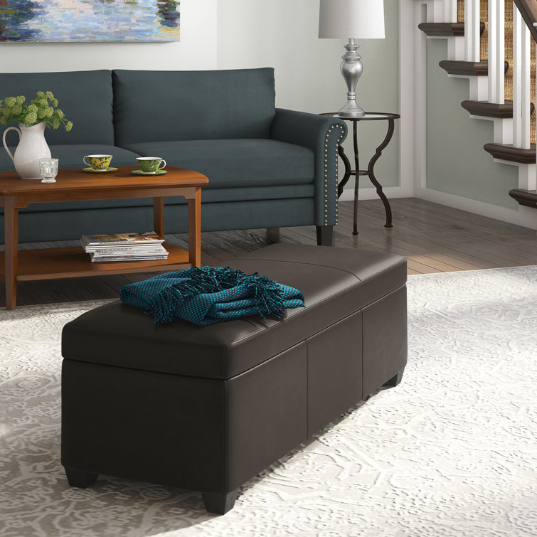 Aiyahna 46.85" Wide Rectangle Upholstered Storage Ottoman