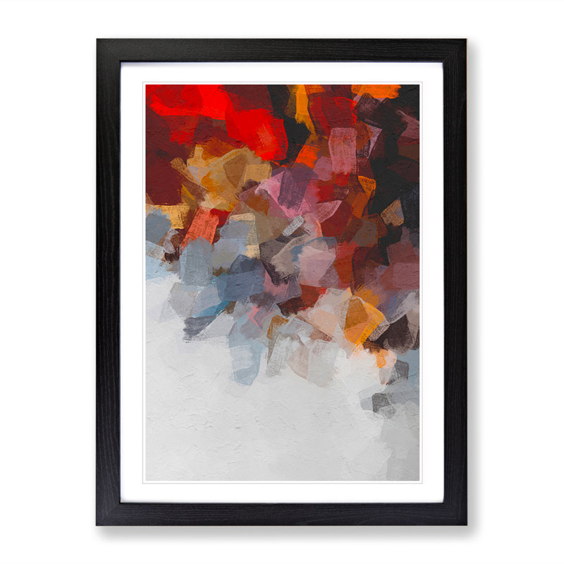 XV1022-2577X Lightyears Abstract - Single Picture Frame Painting, 46cm H x 34cm W x 2cm D, Black