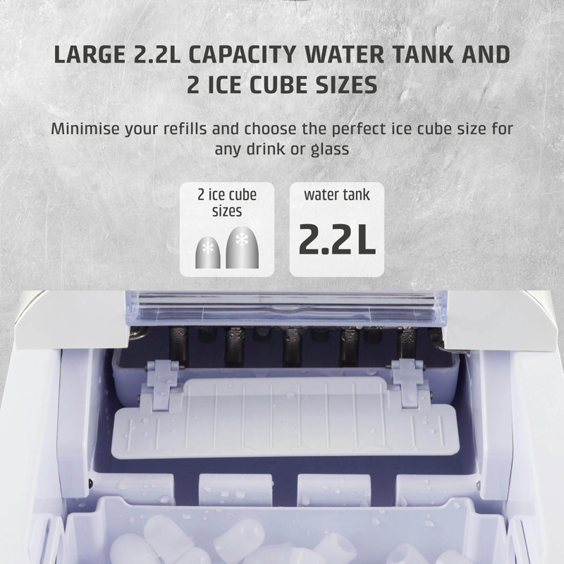 Caso Design 12 Lb. Daily Production Bullet Ice Freestanding Ice Maker