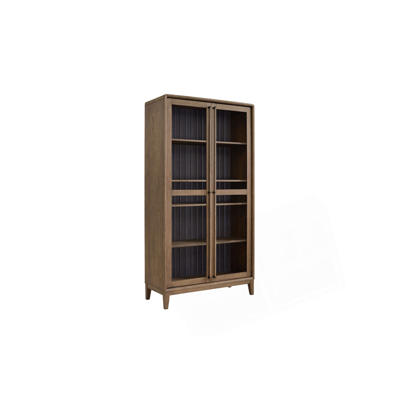Vitrine avec tablettes réglables et portes en verre