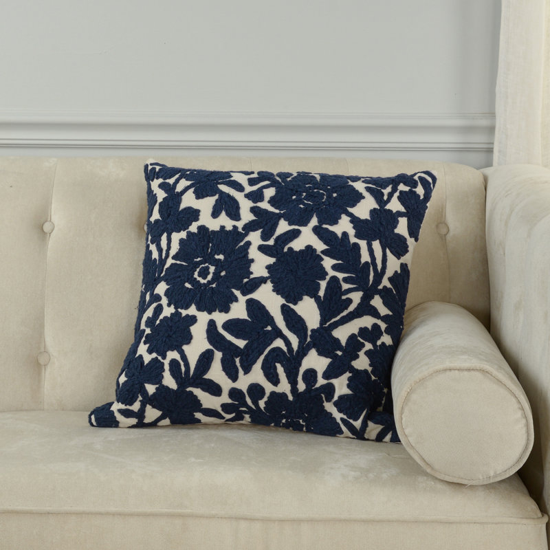 Coussin 100% coton, Naturel / bleu, Alternative au duvet