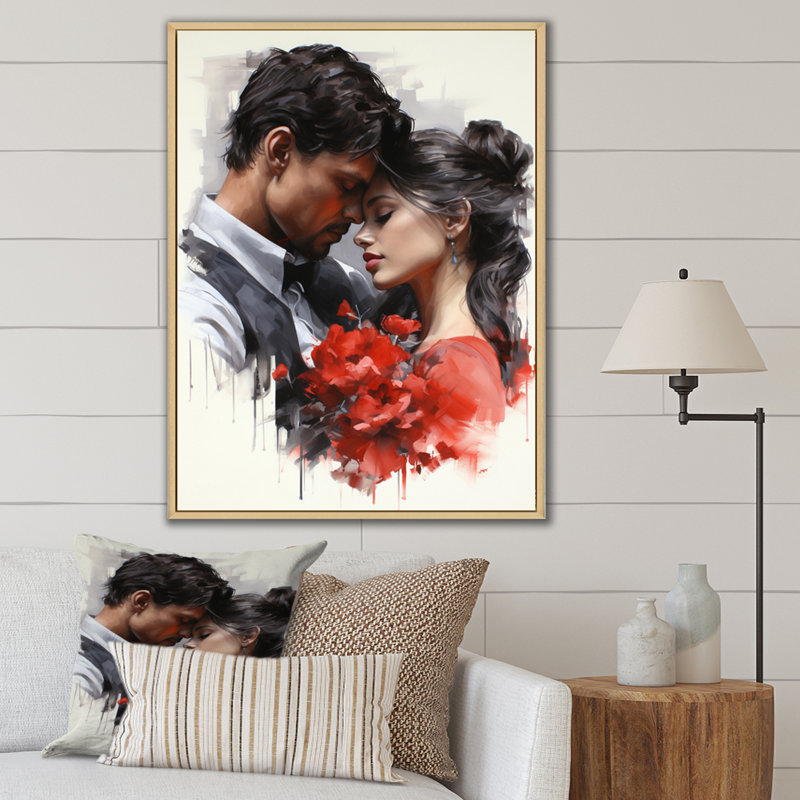 Couple de mariage Beauté intemporelle II - Décoration murale romantique, H 44 po x l 34 po x P 1,5 po, Cadre naturel flottant