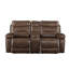 Causeuse avec console (mouvement), similicuir bleu marine-230629077