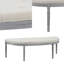 Banc rembourré capitonné beige clair Coastal
