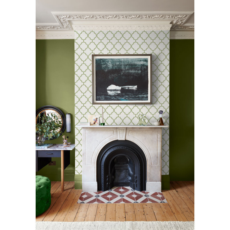 Papier peint vert Trellia, Vert