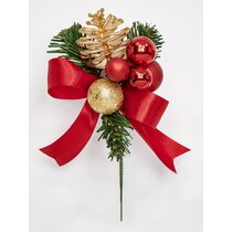 IH Casa Decor Bronze Pinecone Ornaments 1.75-in x 1.75-in x 4.75-in 3/pk