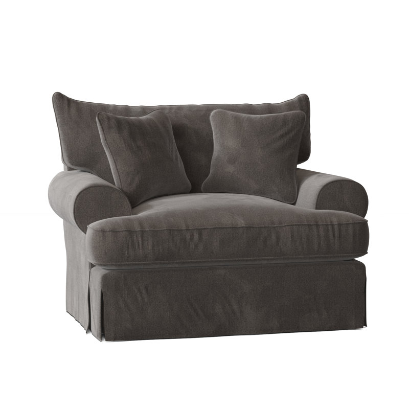 Chalkline Upholstered Armchair, Tweetie 45 Gray Performance Velvet, Yes