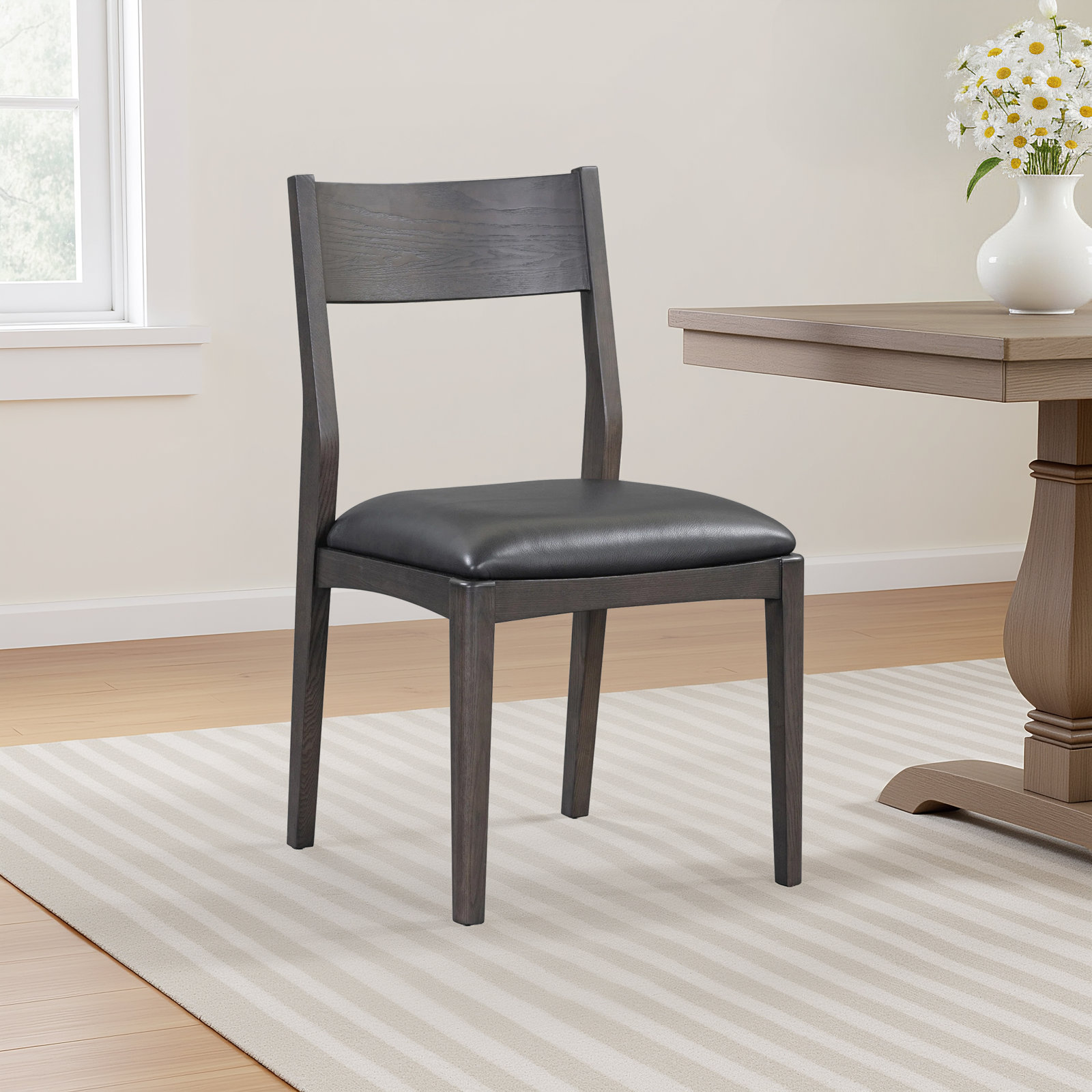 Daphnee Genuine Leather Side Chair