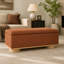 Banc de rangement rembourré moderne avec couvercle relevable pour le salon et l'organisation du salon