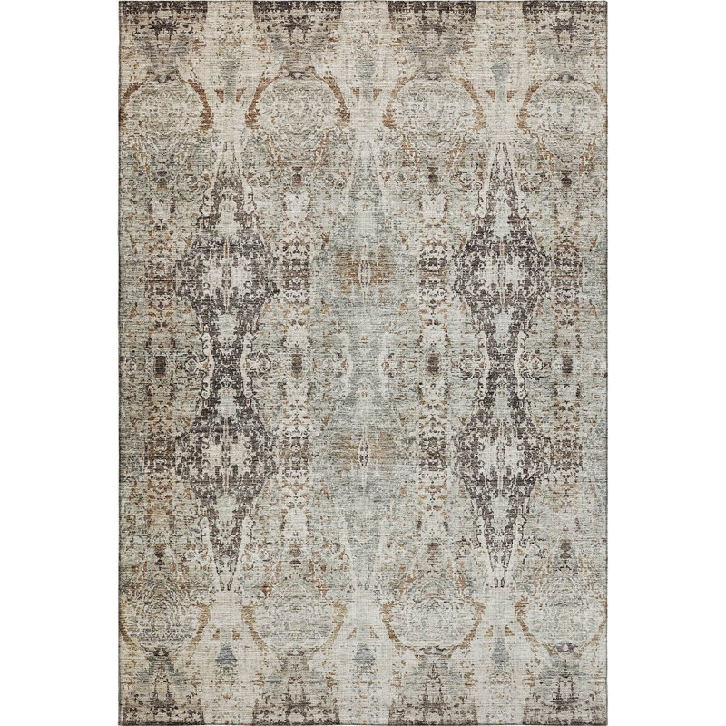 Premium Machine Washable Mayfield AMF1222 Global Rug, Rectangle 10' x 14'
