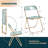 Lawrence Folding Chair Stackable Dining Accent Chair with Frame Kitchen Chair-59723046-91075918