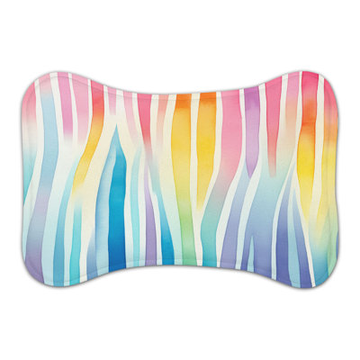 Color Splash Watercolors - 1 tapis d'alimentation en forme d'os