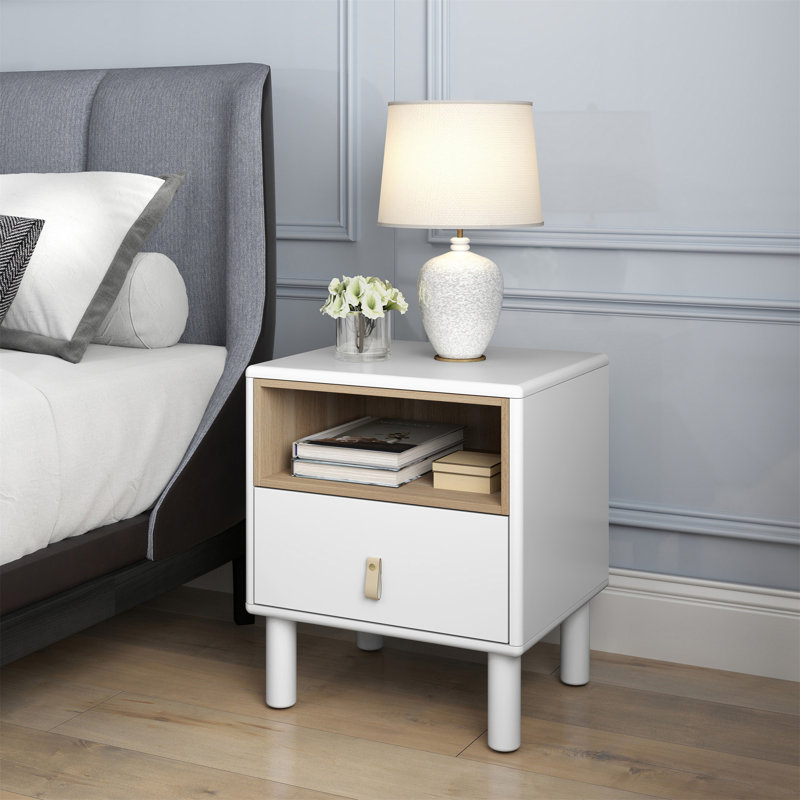 Single Drawer Bedside Table, Modern Style Bedside Table, Wooden Bedside Table, Bedside Table With Drawer, Side Table With Drawer, Compact Bedside Table, Nordic Style Bedside Table